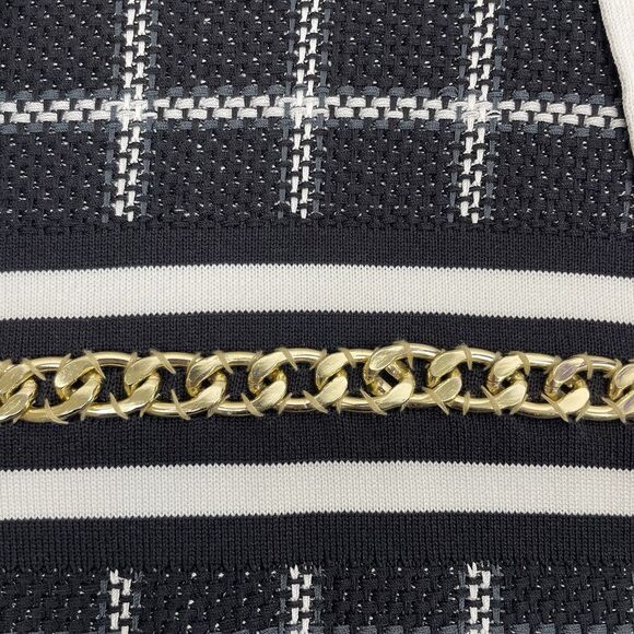 Karen Millen Black and White Checkered Midi Dress - Picture 12 of 16